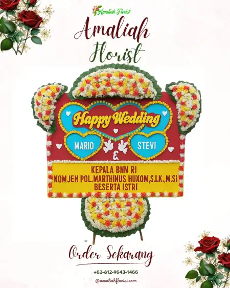 Papan Bunga Pernikahan Tanjung Kamal